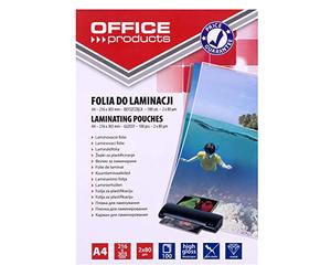 Lamination Foil Office PRODUCYS A4 2x80 MICR; Glossy 100 Pcs Transparent/Presentation/Type-for Lamination/Kind-Glossy/Material-Plastic/Colour-Transparent/Format-A4 / Thickness (mm)-2x80