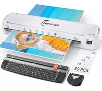 Laminator A3, Laminator Machine with Hot and Cold Settings and 30 Pouches for A3 A4 A5 A6, Paper Trimmer and Corner Rounder for Home Office