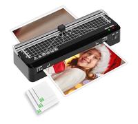 Laminator, A4 Laminator Machine, Thermal Laminator 70s Fast Warm-up with Build in Paper Trimmer, Portable Personal Laminating Machine for Home/Office/School (A4 laminator+10pcs US)