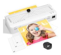 Laminator, A4 Laminating Thermal Laminating Machine with Built-in Cutter and Corner Rounder, Fast Warm-Up and High-Speed Lamination, Laminator for Home Office School Use