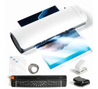 Laminator, A4 Laminator Machine, 9 Inch Thermal Laminator with 6 Laminating Pouches, Desktop Cold & Hot Laminator