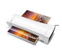 Laminator, A4 Laminator Machine with Hot/Cold Settings ＆ One-Touch Release Button Max 230mm Width Laminator High-Speed Laminating No Bubbles Easy Operation for Home Office School Use White