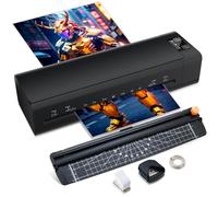 Laminator Machine, A3 Laminator with Pouches for Hot & Cold Laminating Machine, 6-in-1 Features Fast 60S Warm Technology, Max 13 Inch Width and ABS Never-Jam Design for Home, Office or School Use