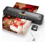 Laminator Machine A3 with 50 Laminating Sheets, Laminator Thermal and Cold with Paper Trimmer Corner Rounder, High-Speed Jam-Free, Low-Noise 13-Inch Laminating Machine(Black)