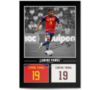 Lamine Yamal 2026 signed photo Spain poster print autograph framed display memorabilia gift Barcelona Espana (Black A3 Poster Only)