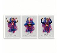 Lamine Yamal Barcelona Signed Photo Poster A4/A3 Print Picture Display Framed Autograph Memorabilia for Football Fans Gift Spain ((A4 Unframed) Yamal Lewandowski Rashford)