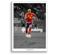 Lamine Yamal Barcelona Signed Photo Poster A4/A3 Print Picture Display Framed Autograph Memorabilia for Football Fans Gift Spain ((A4 Unframed) Yamal Spain)