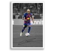 Lamine Yamal Barcelona Signed Photo Poster Print Picture Display Framed Autograph Memorabilia for Football Fans Gift Spain (B&W A4 Poster Only)
