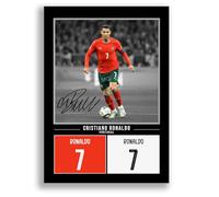 Lamine Yamal Kylian Mbappe Lionel Messi Cristiano Ronaldo Signed Photo Poster Print Picture Display Framed Autograph Memorabilia for Football Fans Gift (Ronaldo A3 Poster Only)