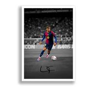 Lamine Yamal Signed Photo Barcelona Poster Print Autograph Framed Display Memorabilia Spain Gift (A3 poster only (B&W))