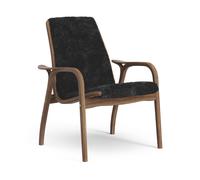 Laminett Armchair Lacquered Walnut/Black/Sheepskin