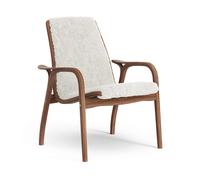 Laminett Armchair Lacquered Walnut/Off White/Sheepskin