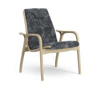 Laminett Armchair Oak Veneer/Coal/Sheepskin