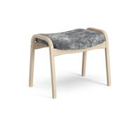 Lamino Footstool Lacquered Beech/Scandinavian Grey/Sheepskin