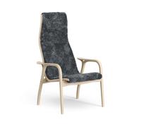Lamino High Armchair Lacquered Beech/Coal/Sheepskin