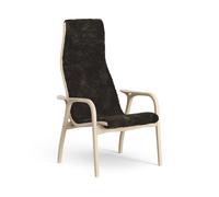 Lamino High Armchair Lacquered Beech/Espresso/Sheepskin