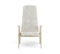 Lamino High Armchair Lacquered Beech/Off White/Sheepskin
