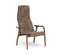 Lamino High Armchair Lacquered Walnut/Sahara/Sheepskin
