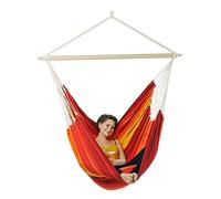 Laminvale Ltd AMAZONAS oversized hanging chair Brasil Gigante Lava with crossbar made of FSC beech wood 140 cm to 200 kg colorful stripes