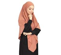 Lamis Hijab - Khimar premium for muslim women top of jilbab (Living coral)