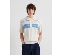 Lamka Archive Knitted Polo In Ecru