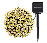 Lamker 12M 100 LED String Lights Solar Powered Warm White Outdoor Waterproof 8 Modes Fairy Light for Garden Patio Pathway Yard Wall Tree Christmas Wedding Party Festival Lighting Decorative