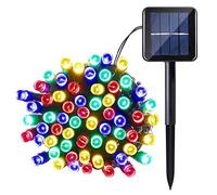 Lamker 5M 50 LED Solar String Lights Outdoor Waterproof 8 Modes Multicolour Fairy Light for Patio Garden Porch Yard Wall Fence Tree Christmas Wedding Party Festival Lighting Decorative