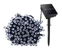 Lamker String Lights Solar Powered 72ft/20M 200 LED Outdoor Waterproof Cool White 8 Modes Fairy Light Decorative for Patio Garden Yard Wall Fence Tree Christmas Wedding Party Festival Decor