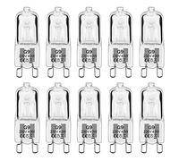 Lamkrtlp G9 Halogen Light Bulbs 40W, G9 Dimmable Capsule Bulbs, Warm White 2800K, Non-Flicker, 10 Pack [Energy Class F]