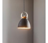Lamkur Bergen pendant light, 1-bulb, graphite