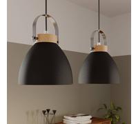 Lamkur Bergen pendant light, 2-bulb, graphite