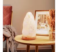 Lamkur Harmony table lamp, salt stone, natural, base, 19-23 cm