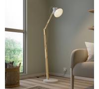 Lamkur Skansen floor lamp, adjustable, white