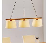 Lamkur Sweden pendant light, 3-bulb, rustic oak