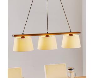Lamkur Sweden pendant light, 3-bulb, rustic oak