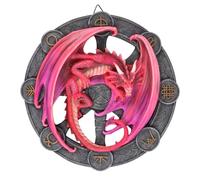 Something Different Lammas Dragon Resin Wall Plaque By Anne Stokes, Red