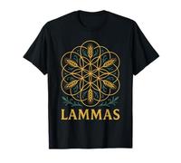 Lammas Lughnasadh Vibes Sacred Grain Flower Mandala Symbol T-Shirt