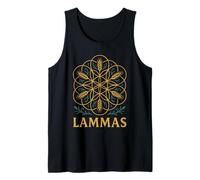 Lammas Lughnasadh Vibes Sacred Grain Flower Mandala Symbol Tank Top