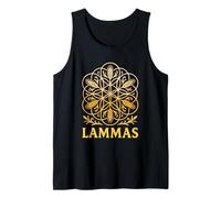 Lammas Lughnasadh Vibes Sacred Grain Flower Mandala Symbol Tank Top