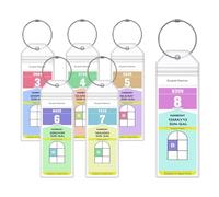 Lammcou Luggage Tag for Cruises, XXL Robust Waterproof PVC Transparent Luggage Tag for Aida TUI My Ship, with Screwable Metal Strap, Cruise Luggage Tag (6.19 x 6.5 cm)
