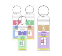 Lammcou Luggage Tags for Cruises, XXL Heavy Duty Waterproof PVC Transparent Luggage Tags, Ideal for Aida, TUI, Mein Schiff with 4 Screwable Metal Strips, Luggage Tag (4, 19 x 6.5 cm)