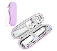 Lammcou Toothbrush Travel Case, Portable Protector Cover for Electric Toothbrush O-ralB Pro, Soni-Care, Toothbrushes Storage Box for Camping, Business Trip (1, Purple)