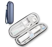 Lammcou Toothbrush Travel Case, Portable Protector Cover for Electric Toothbrush O-ralB Pro, Soni-Care, Toothbrushes Storage Box for Camping, Business Trip (1, Navyblue)