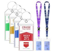 Lammcou XXL Luggage Tag for Cruises, Waterproof Luggage Tag & Lanyard Set, Travel Essentials Compatible with AIDA, MY SHIP, TUI - Cruise Must Have Accessories
