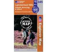 Lammermuir Hills OS Explorer Map Active 345