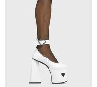 Lamoda Amour White PU Black Flats Chic Elegant Comfort Shoes for Women - UK4