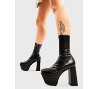Lamoda Ankle Boots My Side Square Toe Platform Zip Black, Stylish Boots - Black - UK 6