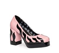 Lamoda Changed Platform Heels Pink/Flame, Women's High Platform Heels with Cushioned Insole, Vibrant Pink and Flame Design, Perfect for Parties, Casual Outfits, Fashionable and Comfortable, UK 8
