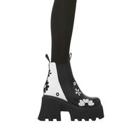 Lamoda Come Together Black White Chunky Platform Ankle Boots Bold Statement - UK3