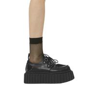 Lamoda Cryptic Love Chunky Creeper Shoes Black PU Gothic Platform Shoes for Women, Comfortable Cushioned Insole, Durable PU, Perfect for Festivals, Raves, Street Fashion UK6